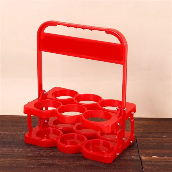 Portable Collapsible Six Bottle Plastic Beer Carrying Case