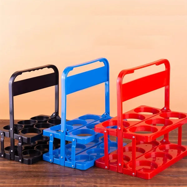 Portable Collapsible Six Bottle Plastic Beer Carrying Case