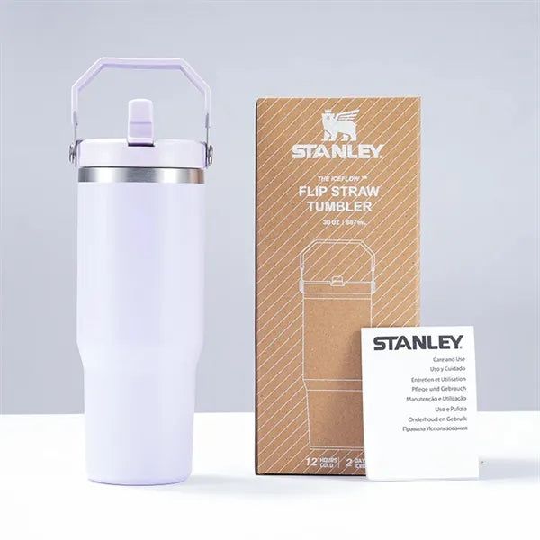 Vacuum insulated water bottle with straw