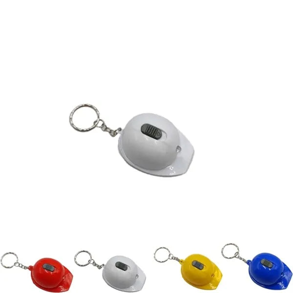 Mini Flashlight Construction Helmet Keychain