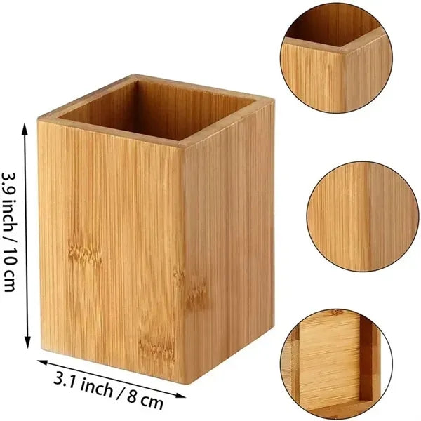 Solid Wood Pen Organizer Pencil Holder for Office