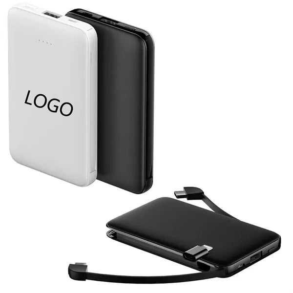 10000mah power bank with built in cables