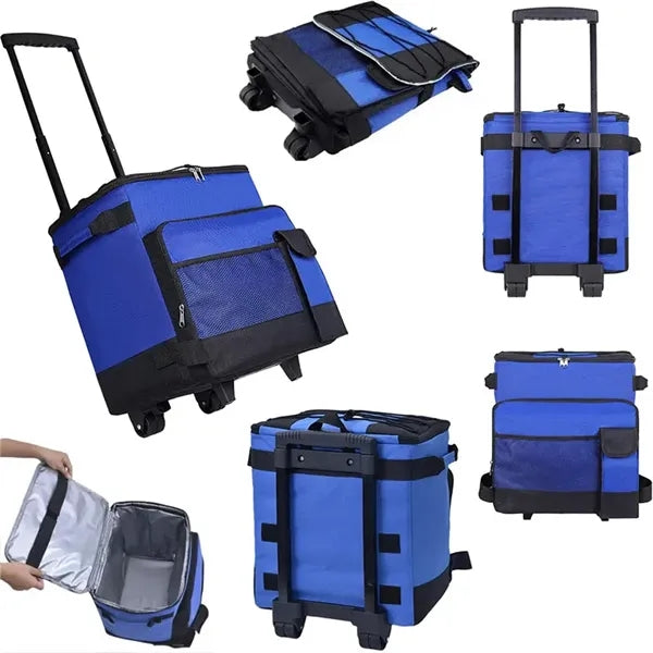 Leakproof Collapsible Rolling Cooler Bag