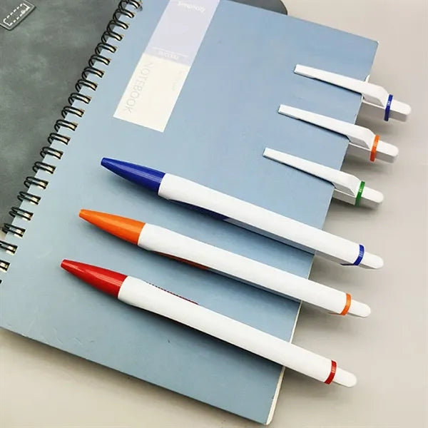 ABS Retractable Click Action Medium Black Ink Ballpoint Pen