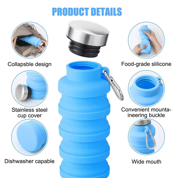Silicone Portable Lightweight Foldable Water Bottles
