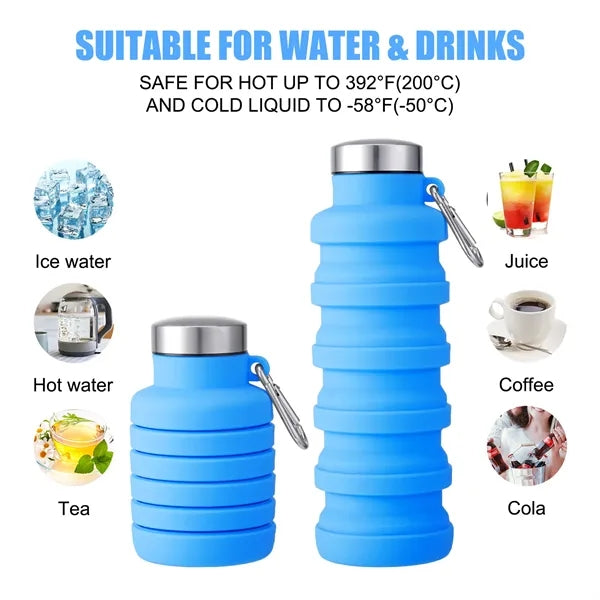 Silicone Portable Lightweight Foldable Water Bottles