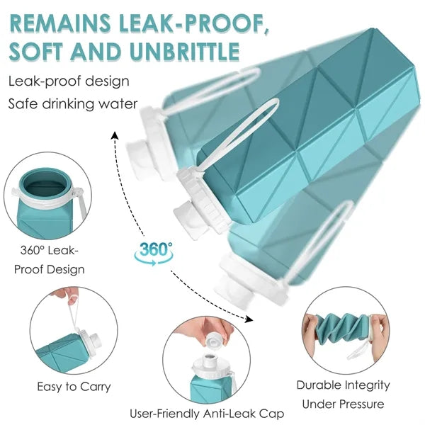 Collapsible Silicone Water Bottles,Medical Grade BPA Free