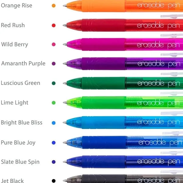 Clicker Erasable Gel Pens Fine Point 0.7 mm