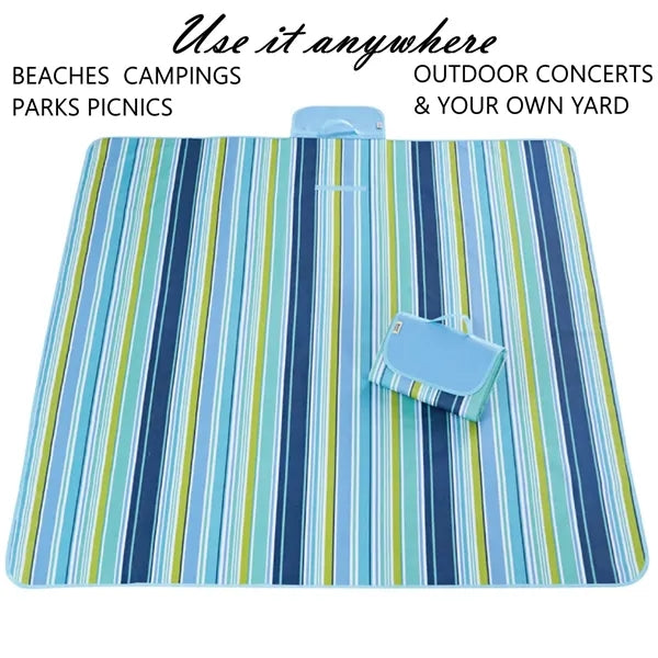 Water-Resistant Handy Mat Tote Picnic & Outdoor Roll Up Blan