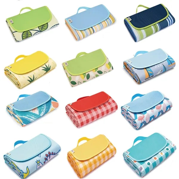 Water-Resistant Handy Mat Tote Picnic & Outdoor Roll Up Blan