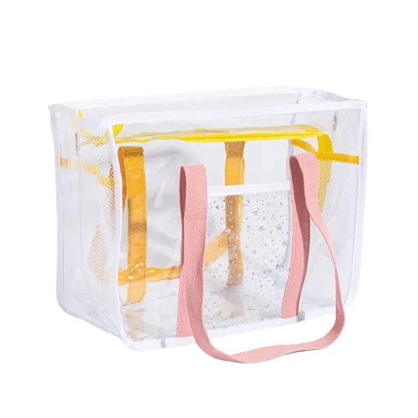 Large Capacity PVC Zipper Tote Beach Clear bag