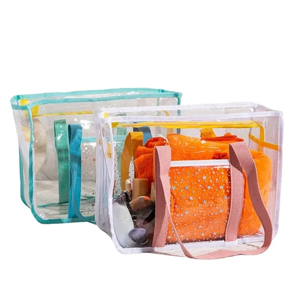 Large Capacity PVC Zipper Tote Beach Clear bag