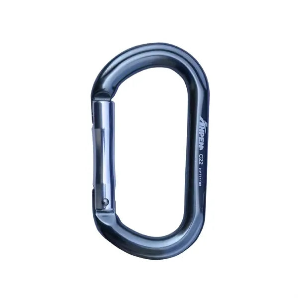 D Ring Shape Straight Gate Aluminum Carabiner