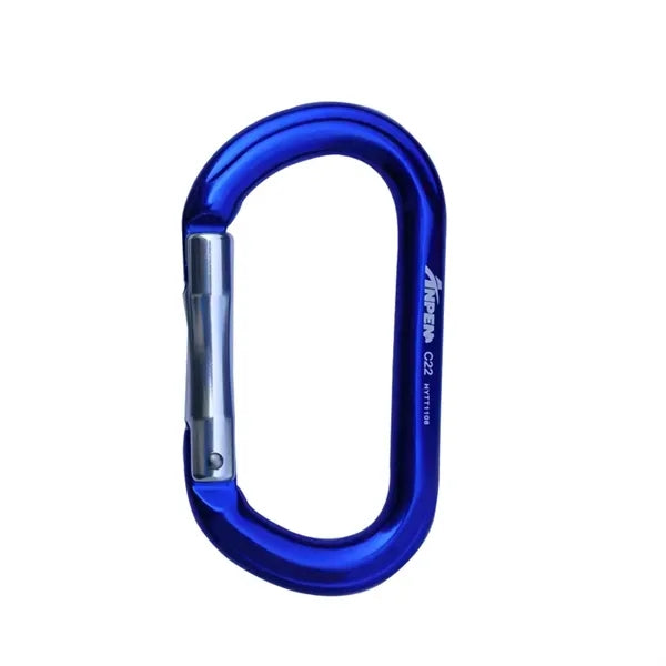 D Ring Shape Straight Gate Aluminum Carabiner