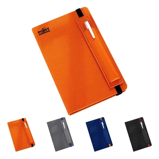 A5 Leather Hardcover Business Notebook With Multi Use Pen