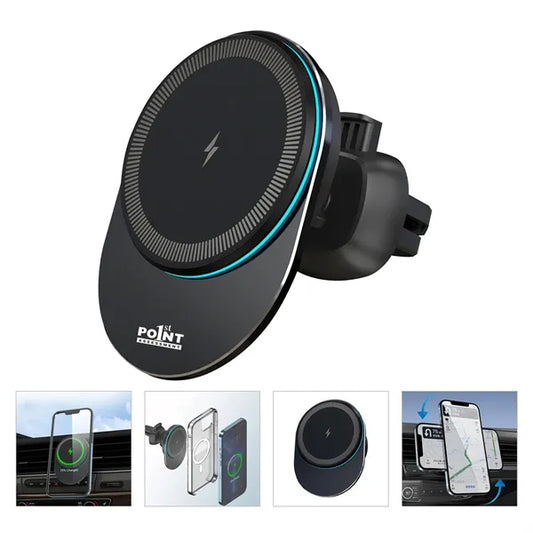 15W Magnetic Wireless Charger Car Phone Holder