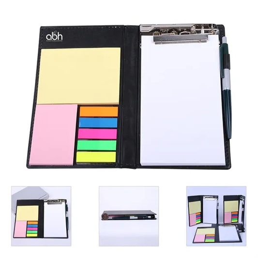 Pen & Tear Off Sticky Notes PU Leather Cover