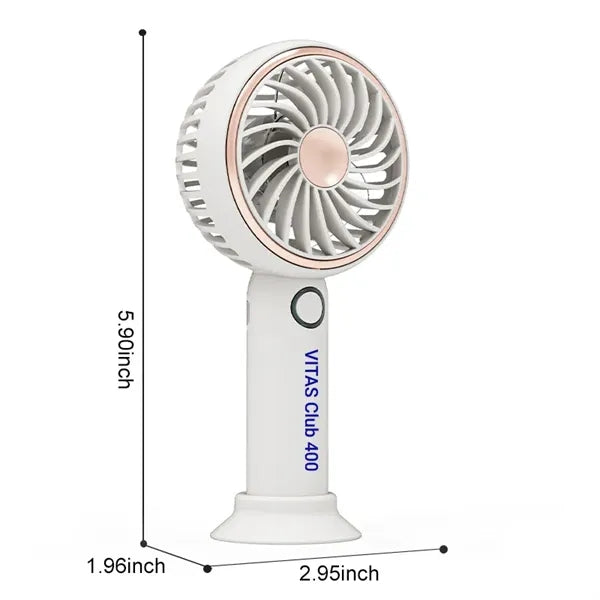 Simple fresh LED and Handheld USB rechargeable Fan
