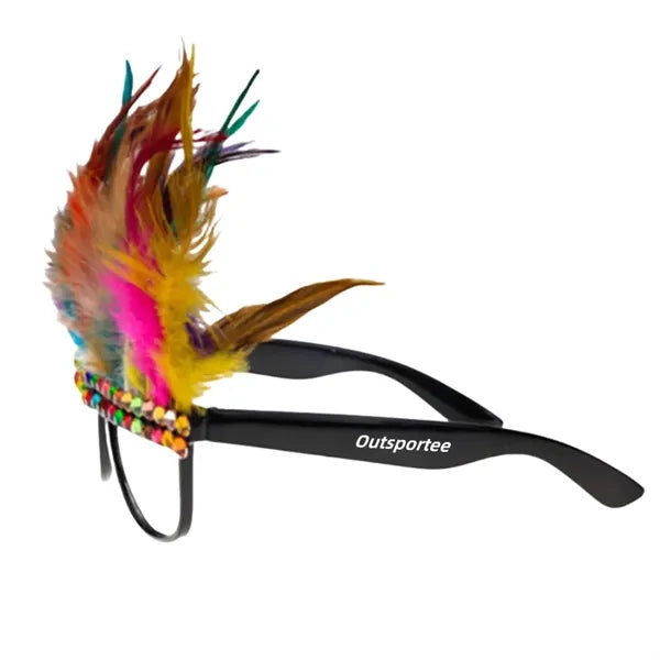 Feather Sunglasses for Holiday Parties