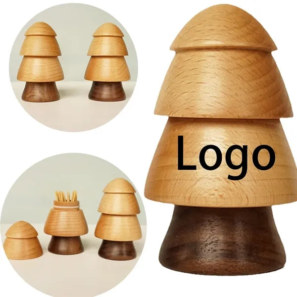 Creative Solid Wood Small Tree Toothpicker Holder