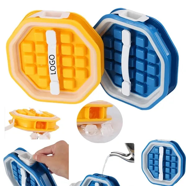2 in 1 Portable Ice Ball Making Mold Hexagonal Water Bottle