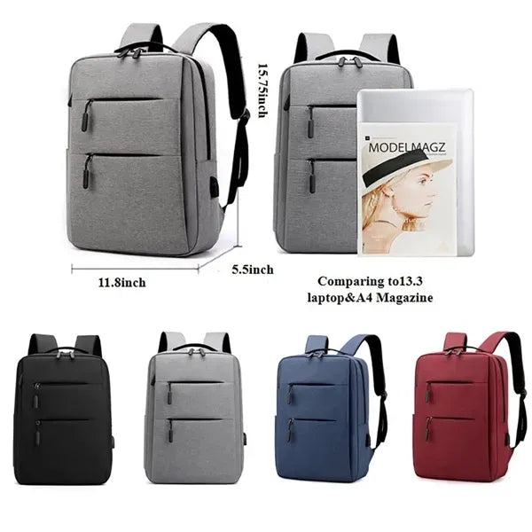 School Laptop Backpack With USB Charging Port