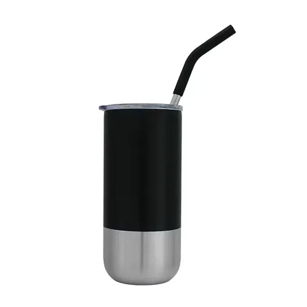 Oxford 16 oz Stainless Steel Tumbler with Straw
