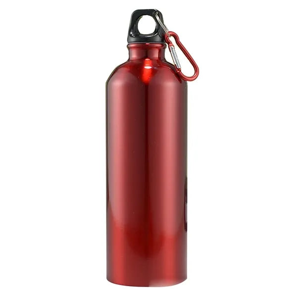 26 Oz. Aluminum Water Bottle w/ Carabiner & Twist Cap