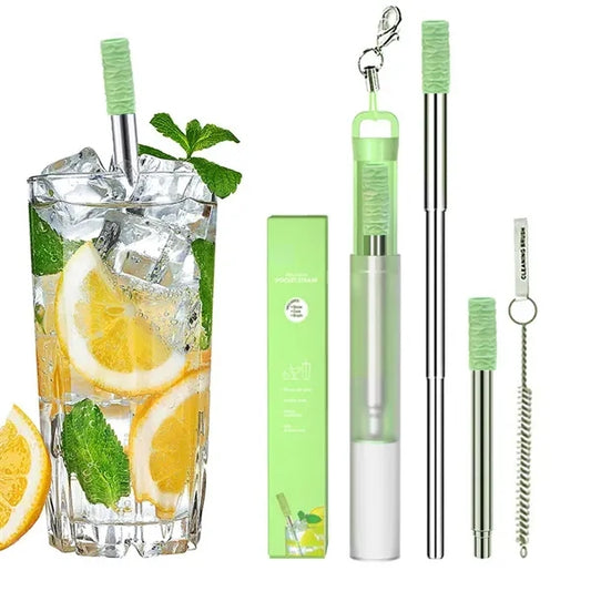 Portable Silicone Collapsible Straw