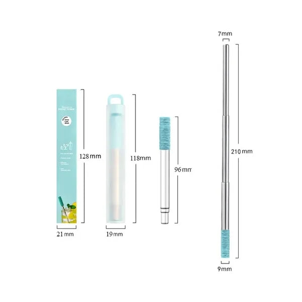 Portable Silicone Collapsible Straw