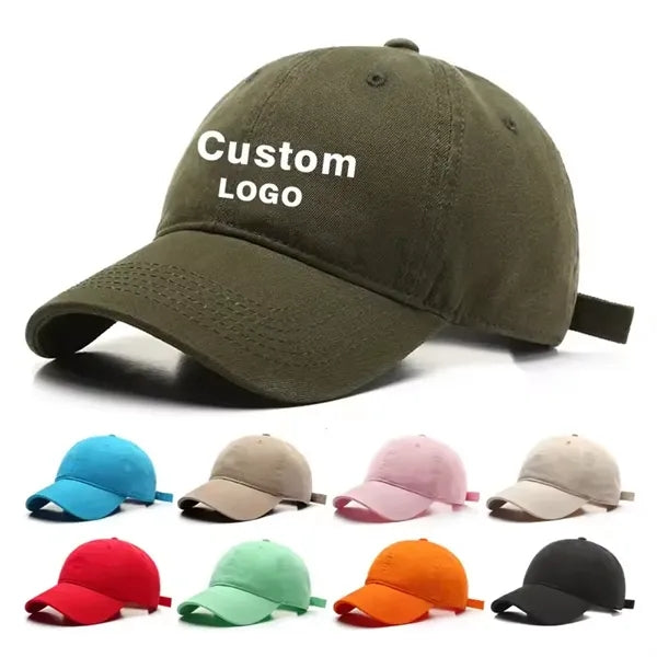 6 Panel Low Profile Unstructured Cotton Twill Baseball Cap