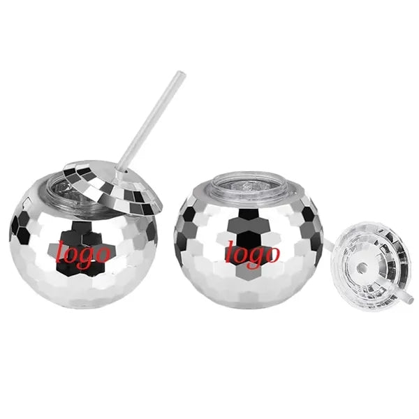 Disco Ball Tumbler wIth Straw