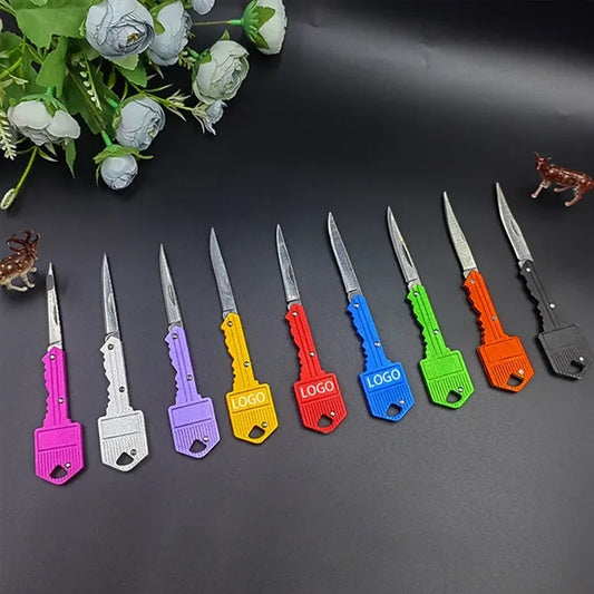 Multi-Functional Folding Key Knife for Outdoor Use