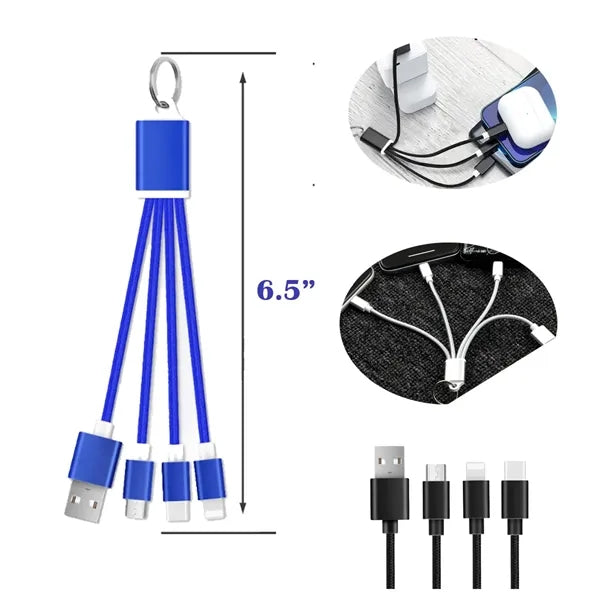 3-In-1 Charging Keychain Data Cable