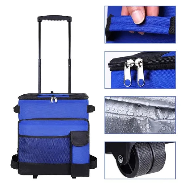 Large Leakproof Insulated Soft Cooler Bag with Wheels