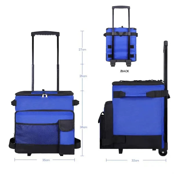 Large Leakproof Insulated Soft Cooler Bag with Wheels