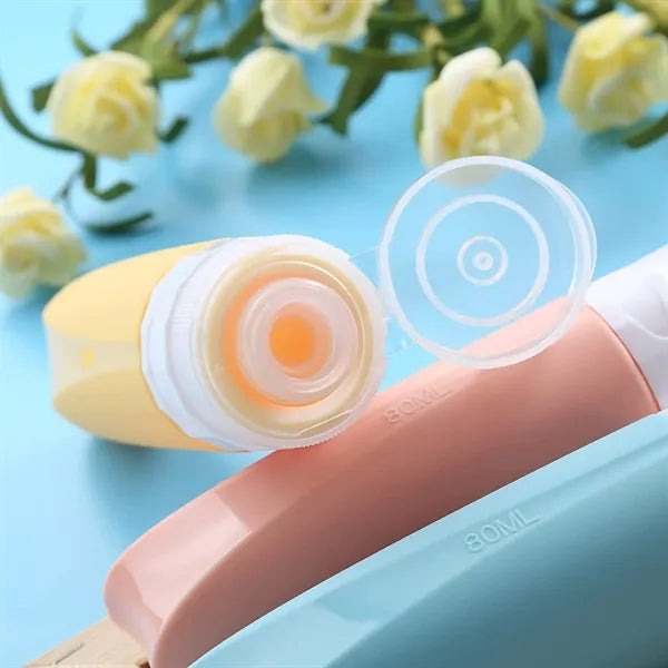 Portable Press Silicone Containers Travel Bottle Cosmetics