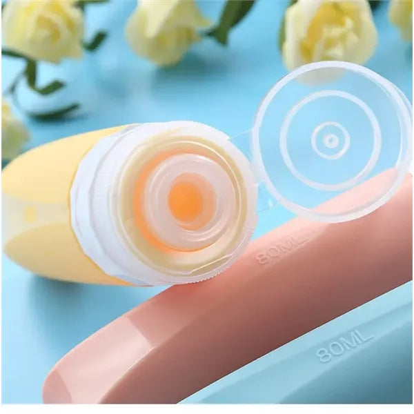 Portable Press Silicone Containers Travel Bottle Cosmetics