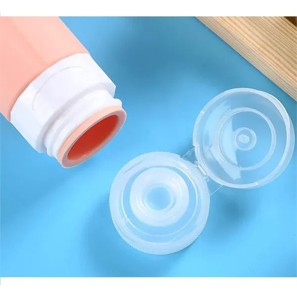 Portable Press Silicone Containers Travel Bottle Cosmetics