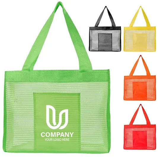 Sheer Striped Tote Bag