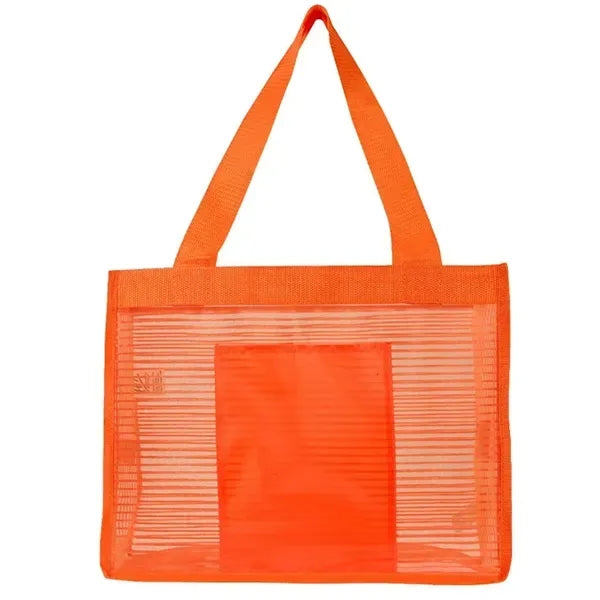 Sheer Striped Tote Bag