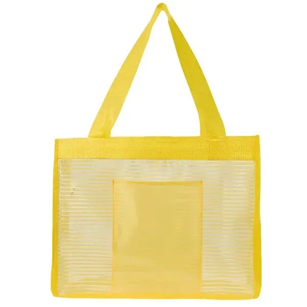 Sheer Striped Tote Bag