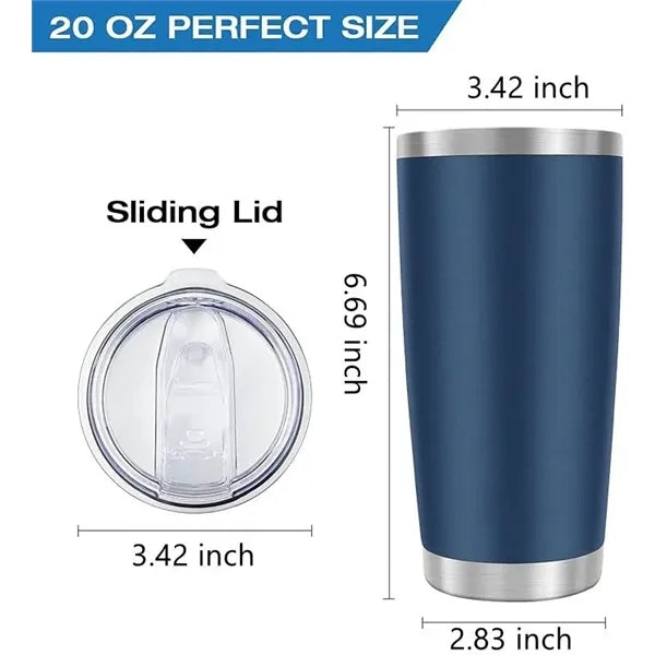 20 Oz Double Wall Vacuum Insulated Travel Coffee Mug
