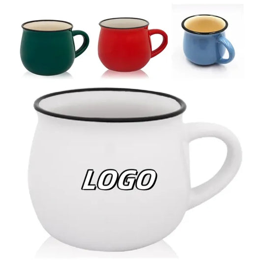 Bullet-Like Slim Vacuum InsulateCeramic Campfire Coffee Mugs