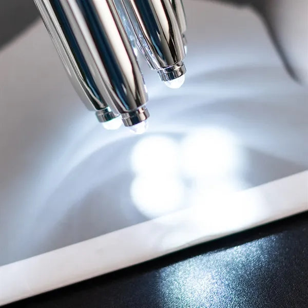 LED light Ballpoint Pen with Stylus Tip, Soft Touch Screen