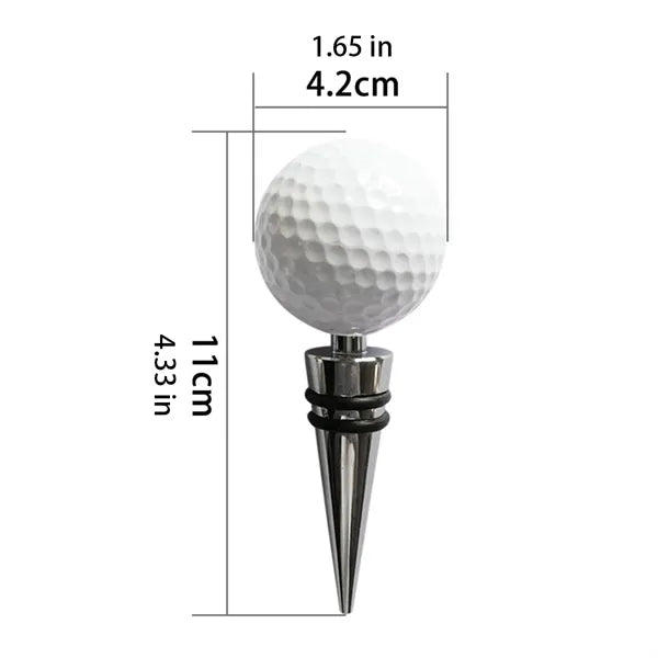 Creative Golf Ball Metal Vacuum Wine Stoppers