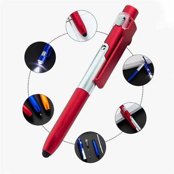 LED Metal Ballpoint Pen with Stylus Tip, Touch Screen