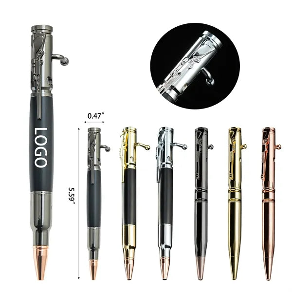 Bolt Action Metal Ballpoint Pen for Gun Lover