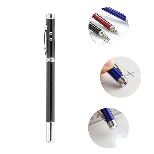 Multi functional 4-in-1 LED light ballpoint pen