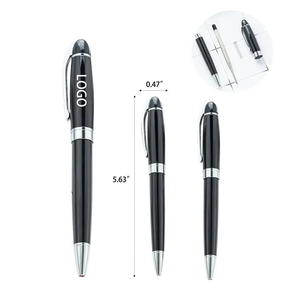 Metal commercial ballpoint pen,1.0 medium point, Black Ink